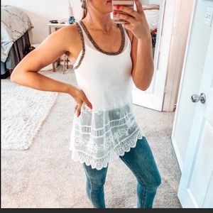 Free People Lace Tunic/Cover Up Dress